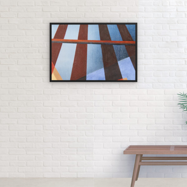 "View from the Game Cage" framed art print by Andy Cline - archival matte paper, in situ